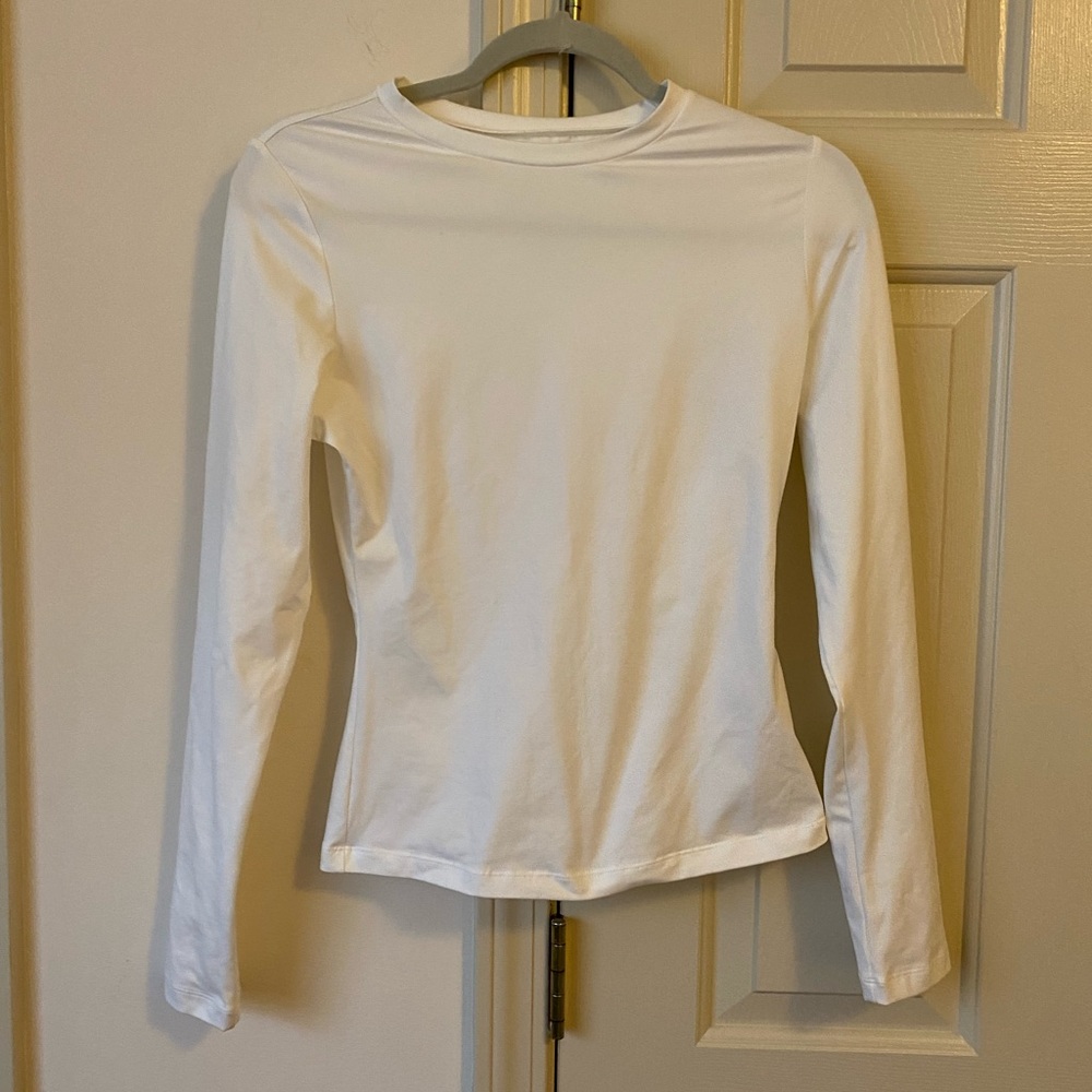 Women's White Long Sleeve Top